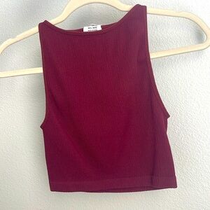 ribbed wine- burgundy Cotton On tank top